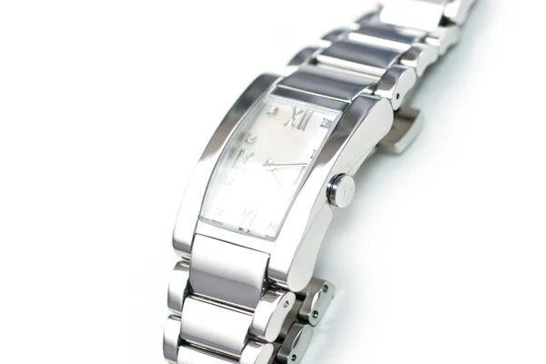 Stříbrné hodinky — Stock fotografie