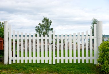 White fence clipart