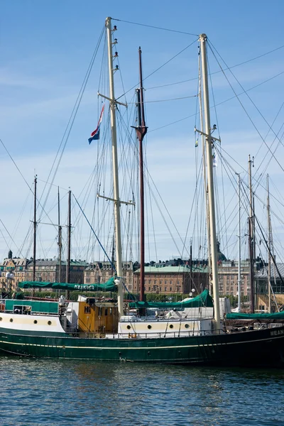Корабли в Стокгольме — стоковое фото