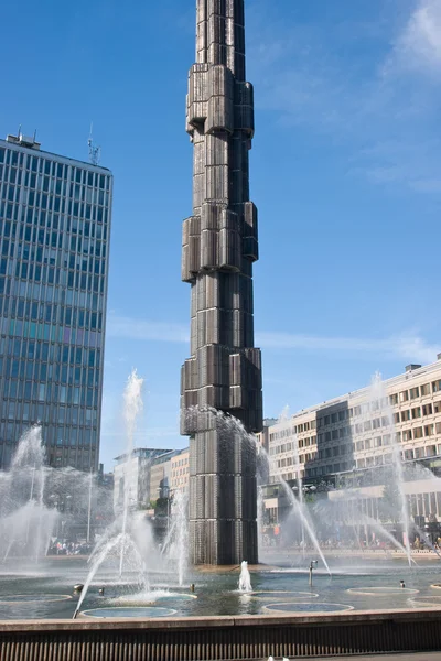在塞格尔广场、 斯德哥尔摩喷泉 — 图库照片