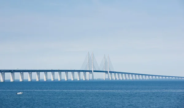 Oresunds most od strony szwedzkiego w Danii — Zdjęcie stockowe