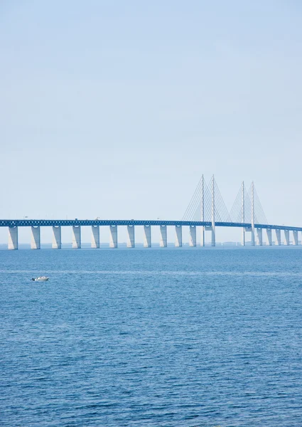 Ponte de Oresunds do lado sueco até à Dinamarca — Fotografia de Stock