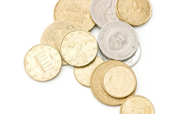 Elszigetelt érmék — Stock Fotó