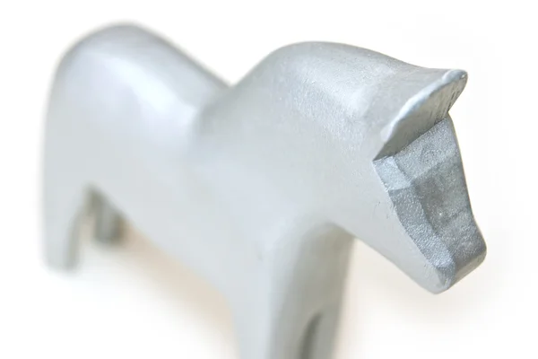 Stříbrný dalarnský koník — Stock fotografie