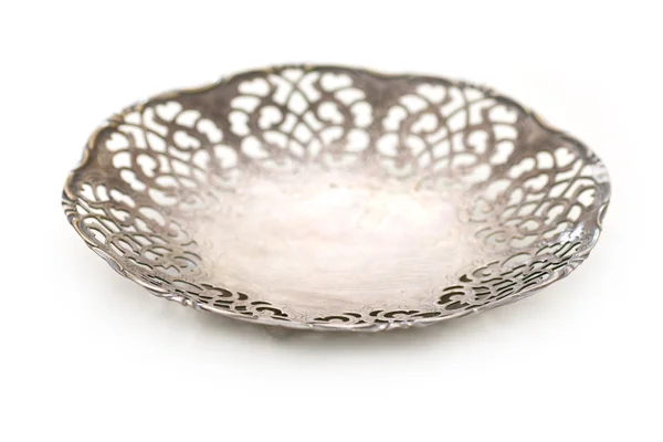 Silver tray — Stock Photo, Image