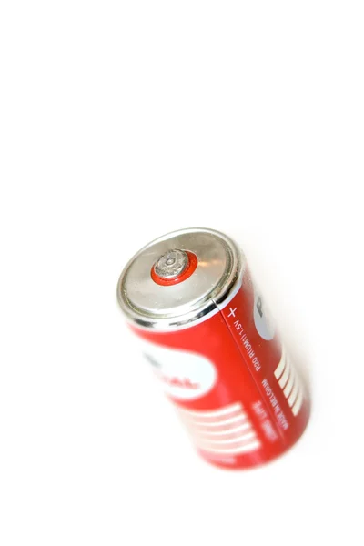 Czerwona bateria — Zdjęcie stockowe