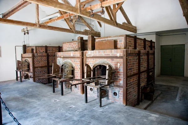 Crematorio en el campo de concentración de Dachau en Alemania . —  Fotos de Stock