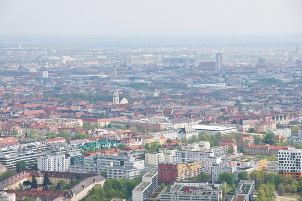 Aerial view of Munich city
