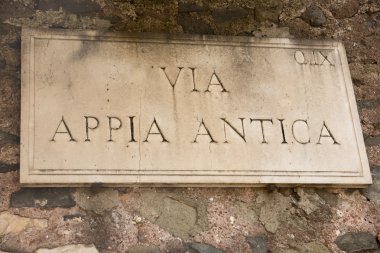 via Appia antica yol levhası, Roma