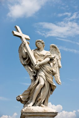 melek heykeli üzerinde ponte del angelo, Roma