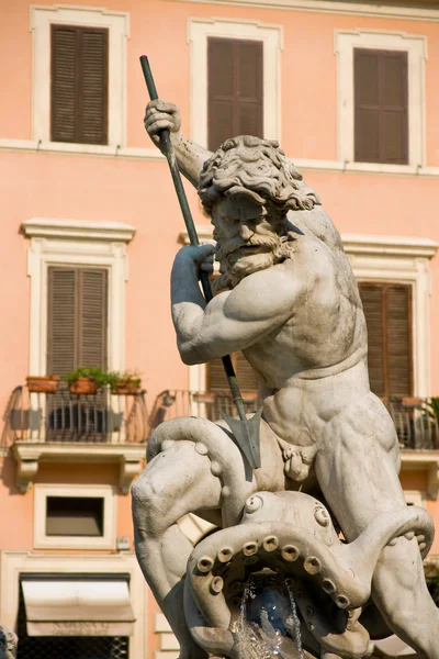 Fuente de Neptuno, Piazza Navona — Foto de Stock