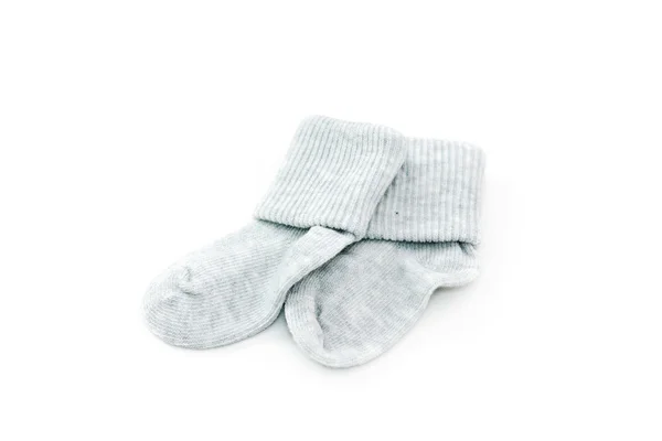 Grijs baby sokken — Stockfoto