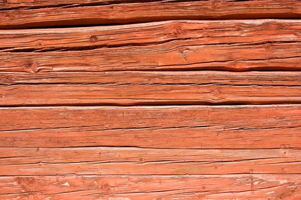 Mur en bois rouge — Photo