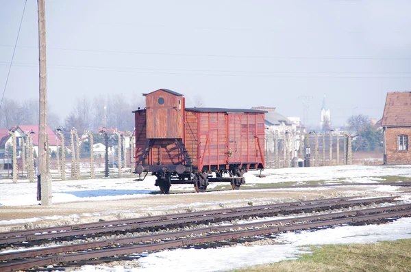 Gamla tåg vagnen, auschwitz — Stockfoto