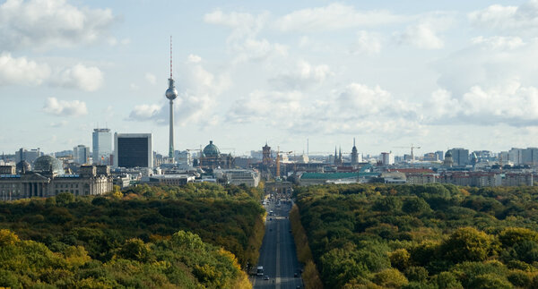Aerial view of central Berlin