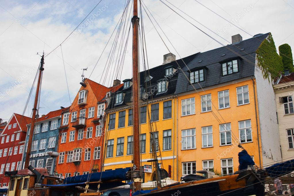 Copenhagen, Denmark - colorful buildings of Nyhavn street