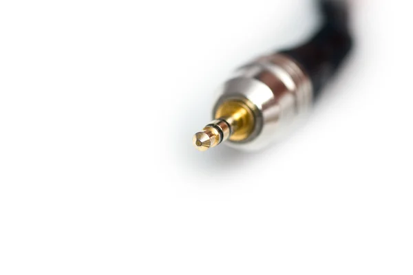 Cable de audio chapado en oro — Foto de Stock