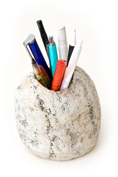 Pen stone cup — Stock Photo, Image