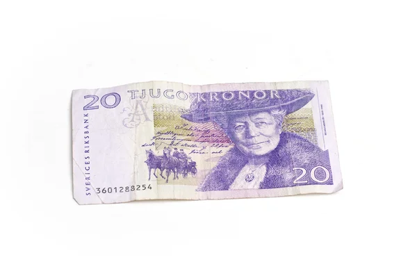 Swedish twenty kronor bill — Stock Photo, Image