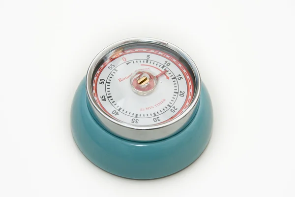 Blue timer isolated on white — Stock Photo, Image