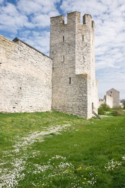 Old fortress tower in Visby Sweden clipart