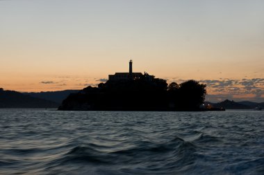 Alcatraz Adası siluet