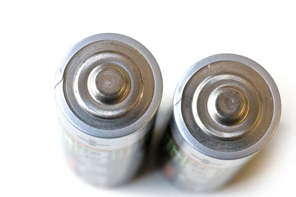 Batterien von oben isoliert — Stockfoto