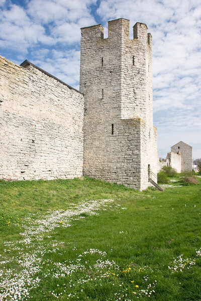 Old fortress tower in Visby Sweden