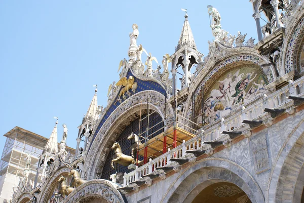 Detalj på palatset doge, Venedig — Stockfoto