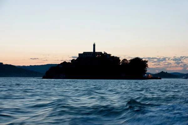 Silueta ostrova Alcatraz — Stock fotografie