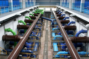 Water treatment plant clipart