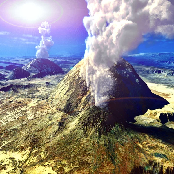 Vulkanische uitbarsting — Stockfoto