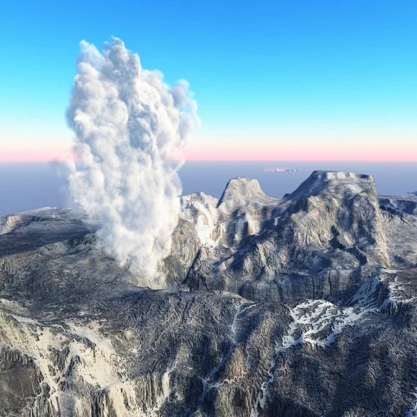 Erupção vulcânica — Fotografia de Stock