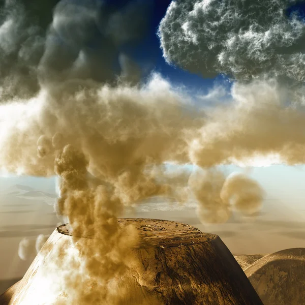 Vulkánkitörés — Stock Fotó