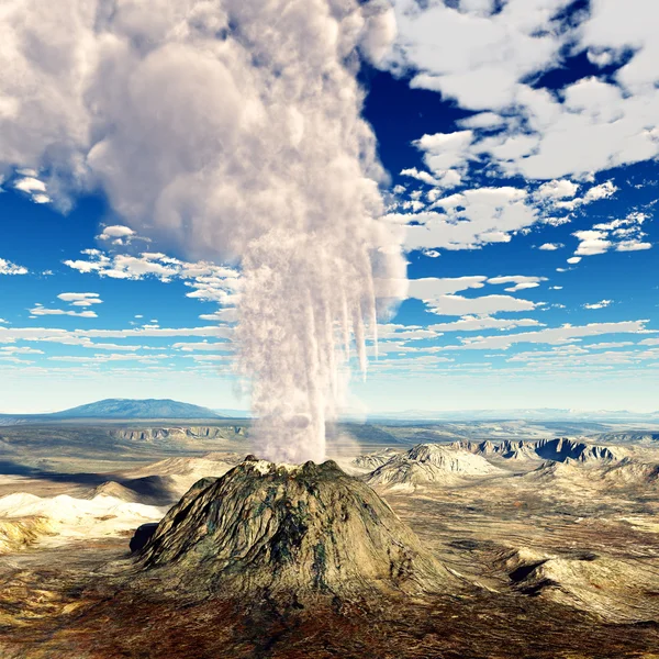 Вулканічний кратер — стокове фото