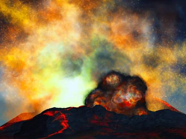 Volkanik patlama — Stok fotoğraf