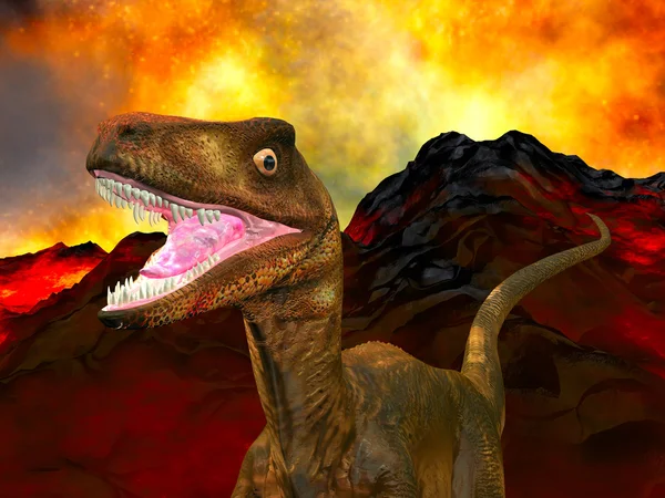 Dinosaurio del día del juicio final — Foto de Stock