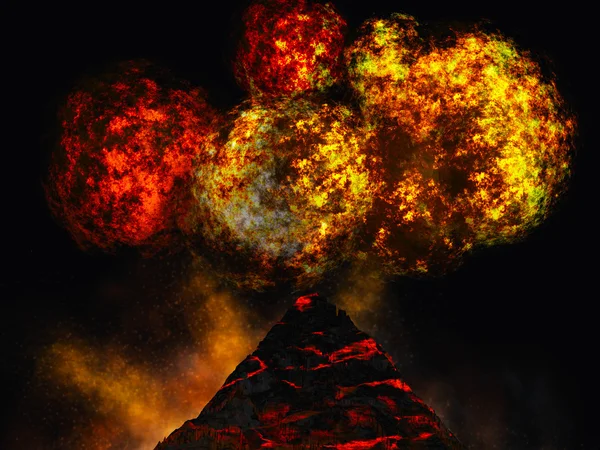 Joven volcán naciendo — Foto de Stock