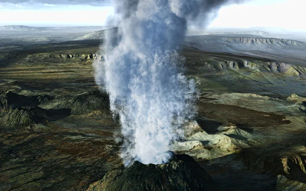 Unga vulkan föds — Stockfoto