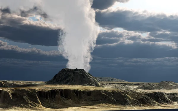 Young volcano being born — Stock Photo, Image