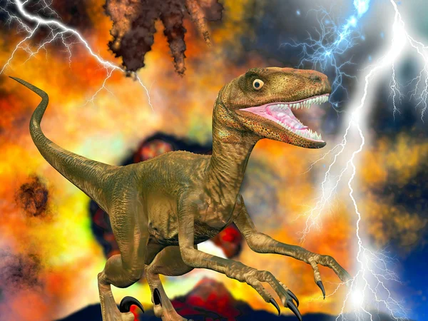 Dinoszaurusz-világvége — Stock Fotó