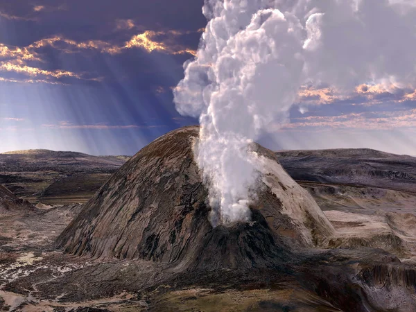 Sopečná erupce — Stock fotografie