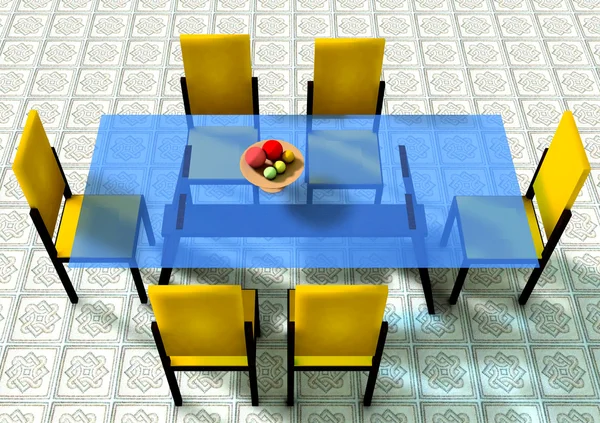 Стіл і стільці в ресторані — стокове фото