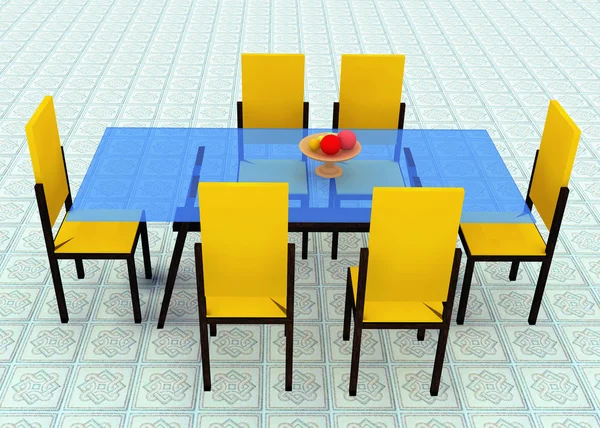 Tavolo e sedie nel ristorante — Foto Stock