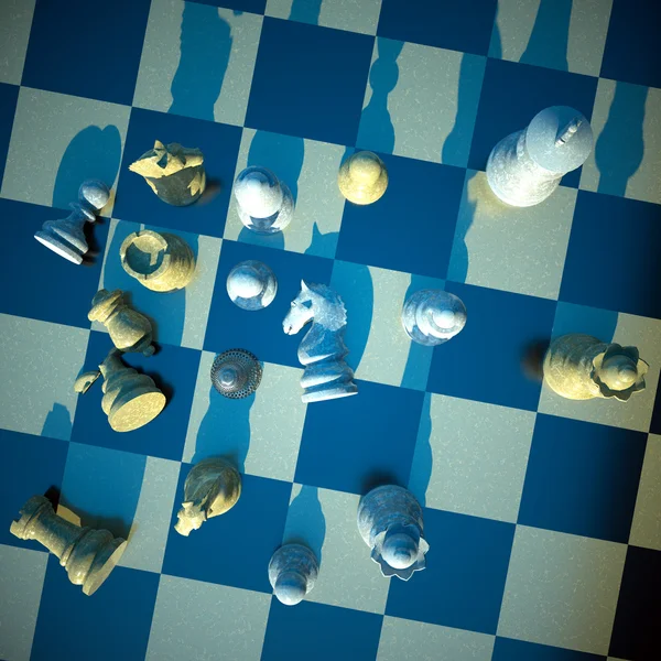 Μάχη σκάκι - ήττα — Φωτογραφία Αρχείου