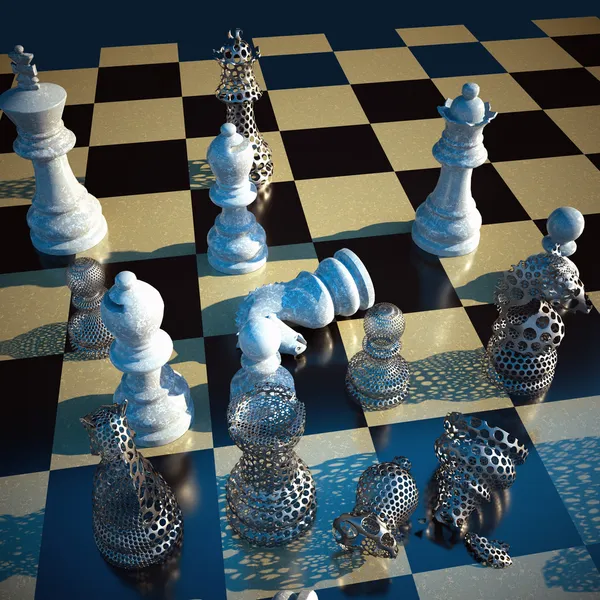 Chess battle — Stock Photo, Image