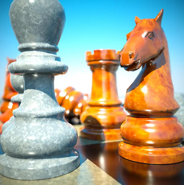 Batalla de ajedrez-derrota —  Fotos de Stock