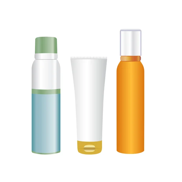 Imballaggio cosmetico. isolato su sfondo bianco — Vettoriale Stock