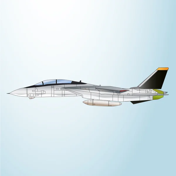Vektor Jet Kampfflugzeug — Stockvektor