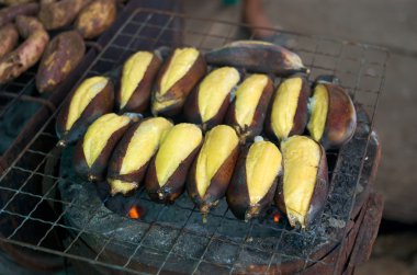 Grilled banana clipart
